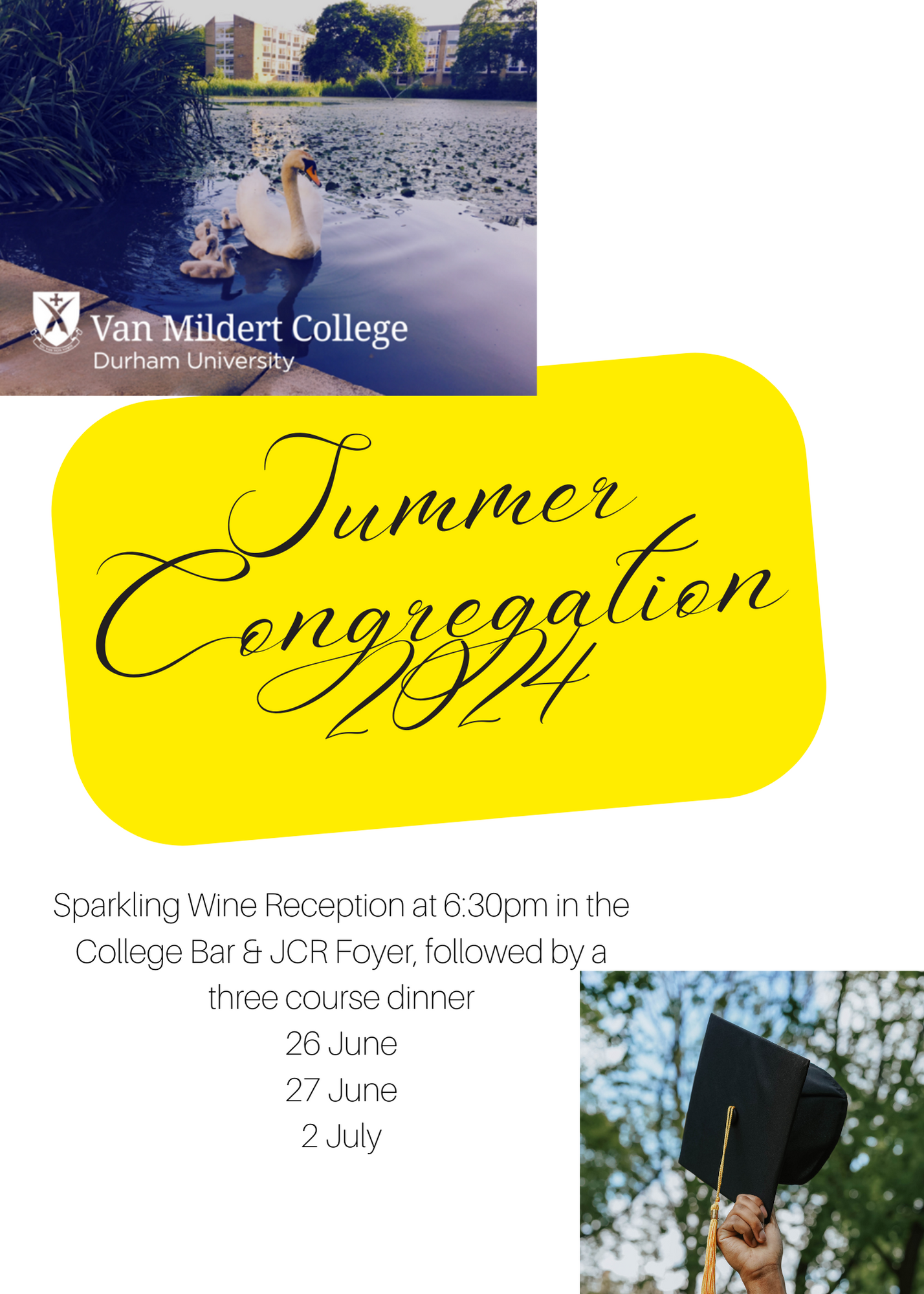 Van Mildert Summer Congregation Dinners 2024