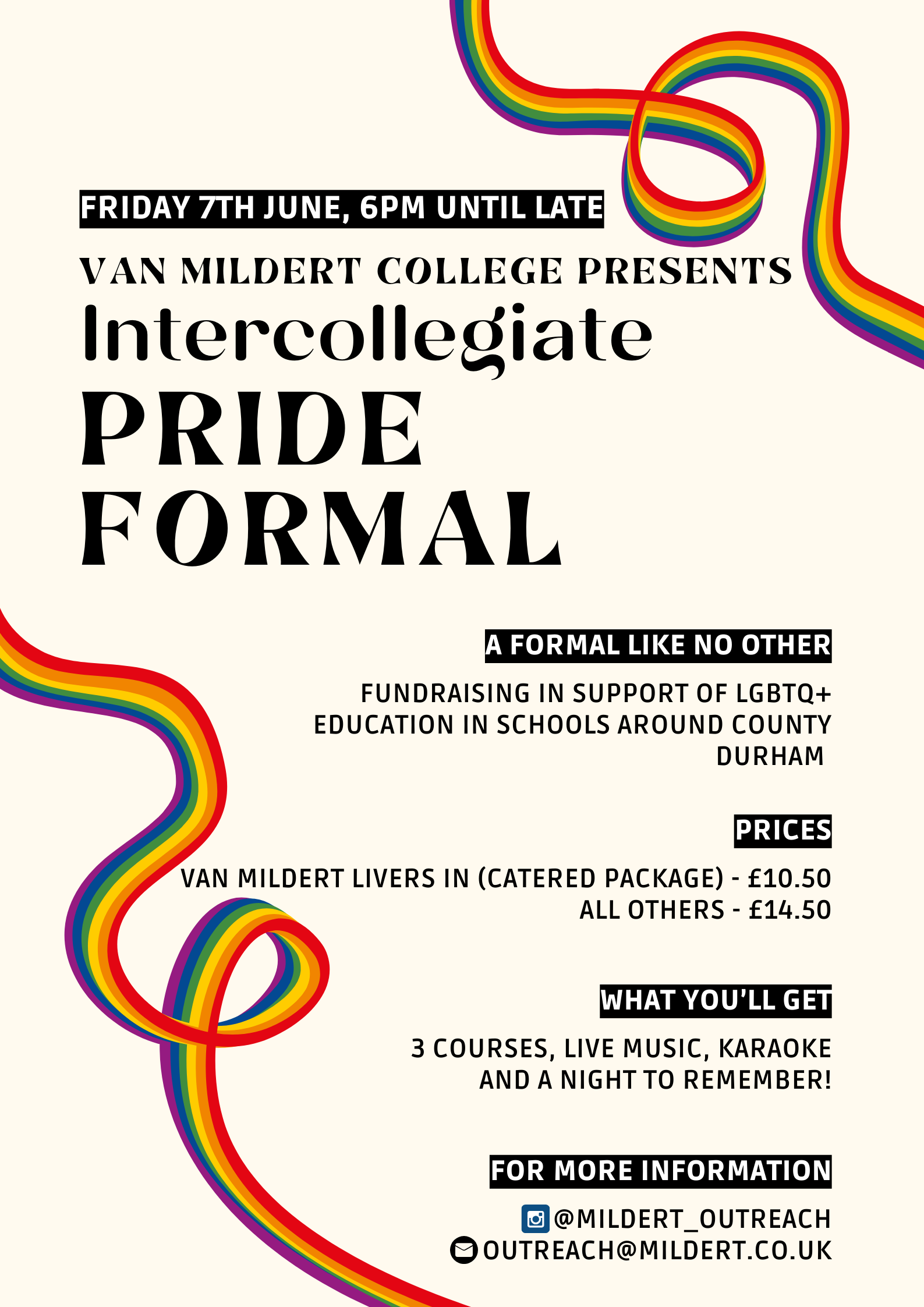Van Mildert Intercollegiate Pride Formal 7 June 2024