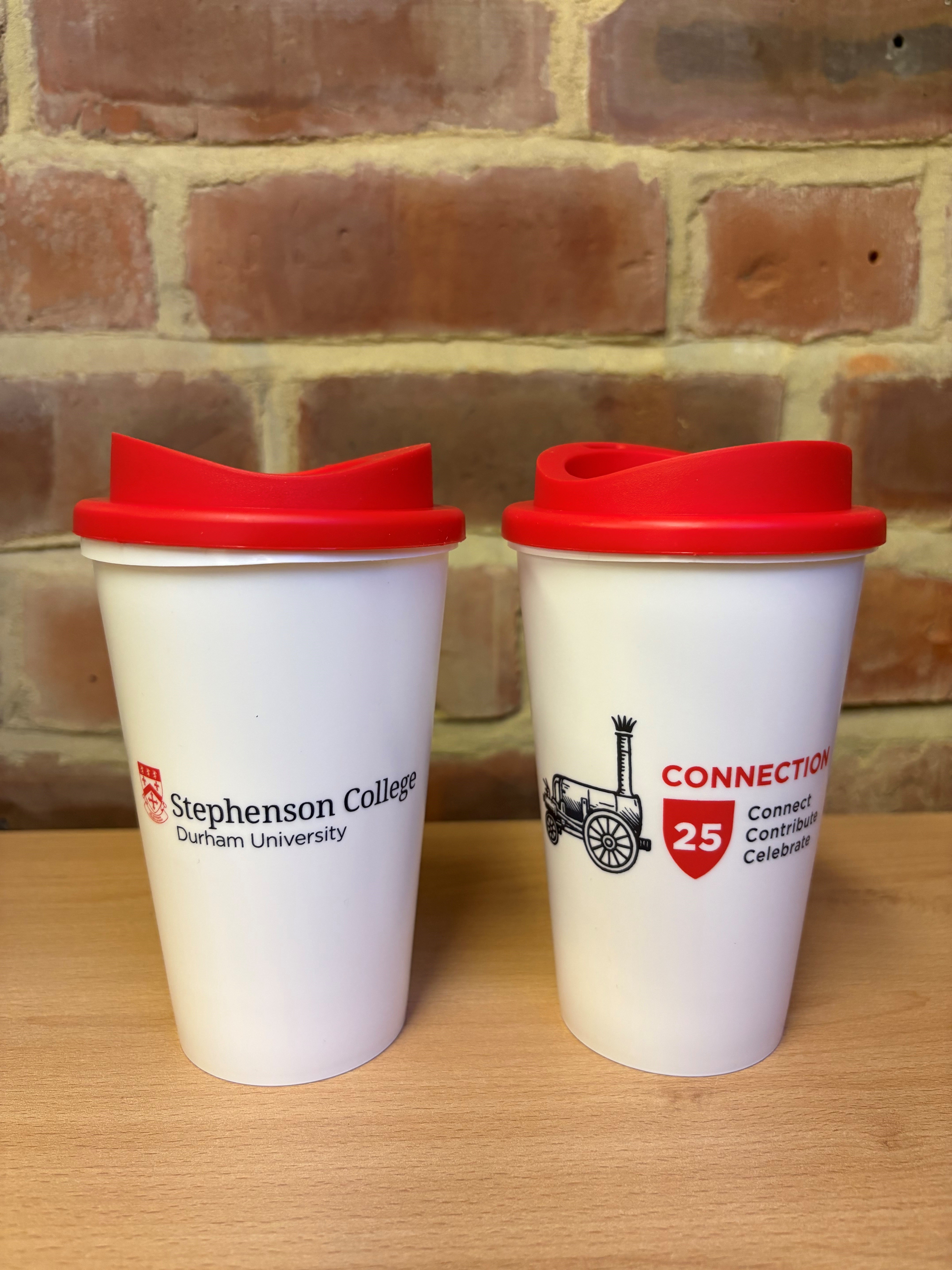 Stephenson College Connection 25 White Travel Cup